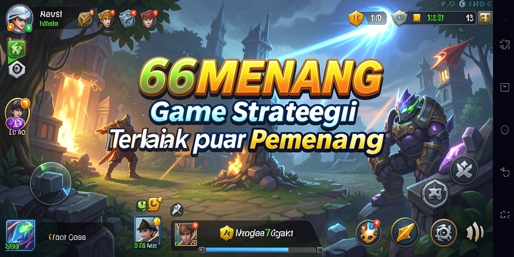Tampilan gameplay dari 66MENANG yang menampilkan strategi dan pertempuran seru.