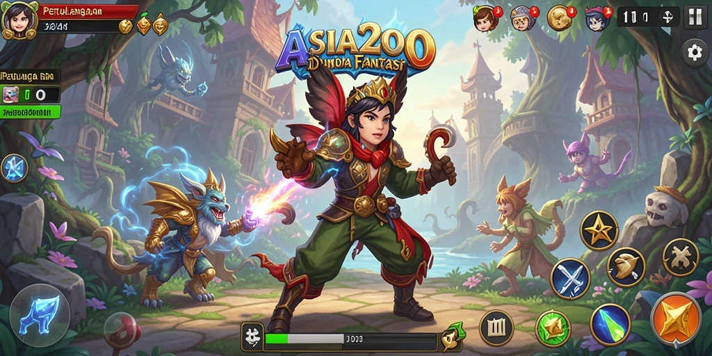 Screenshot dari ASIA200 menampilkan aksi petualangan yang mendebarkan.