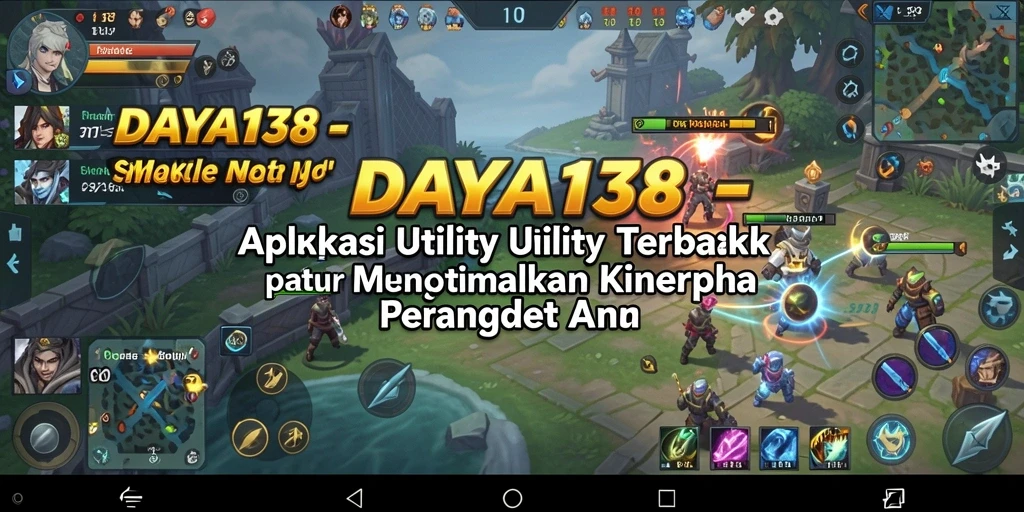 Tampilan utama aplikasi DAYA138 dengan fitur Utility.
