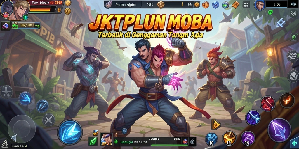 Tampilan gameplay JKTPLUS yang intens dan seru di arena MOBA.