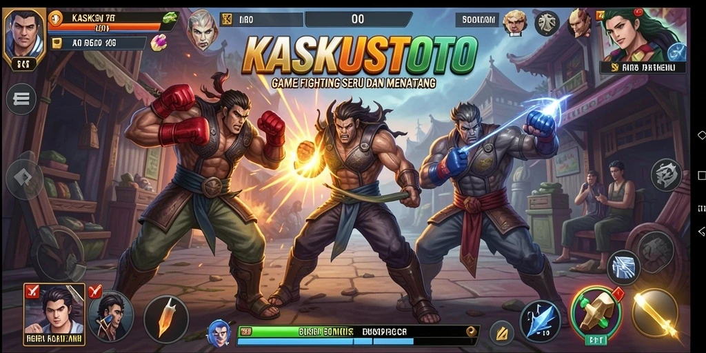 Tangkapan layar KASKUSTOTO menampilkan aksi pertarungan yang mendebarkan.