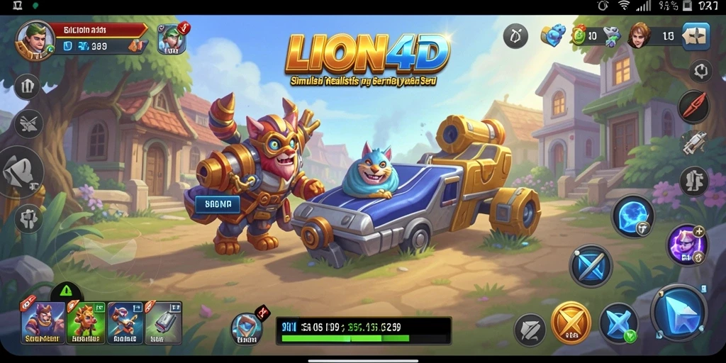 Tampilan utama LION4D dengan grafis gameplay yang menakjubkan.