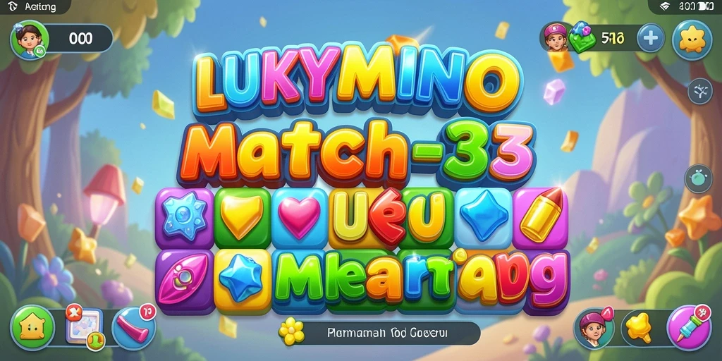 Gameplay seru LUKYMINO dengan tantangan mencocokkan item.