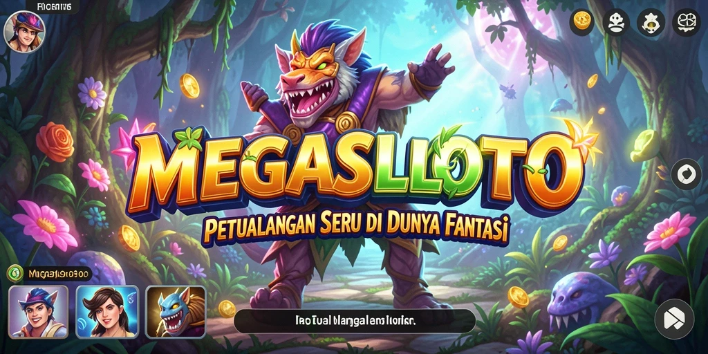 Tampilan gameplay MEGASLOTO dengan berbagai tantangan menarik.