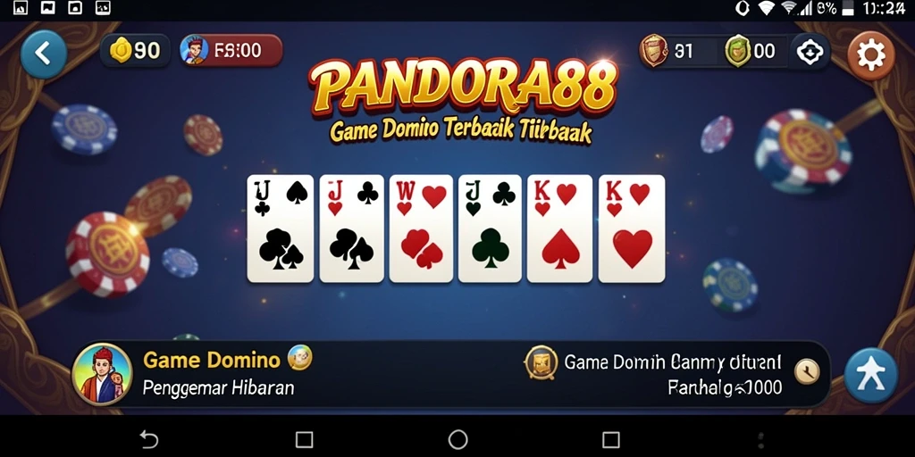 Screenshot gameplay PANDORA88 menunjukkan suasana seru permainan Domino.