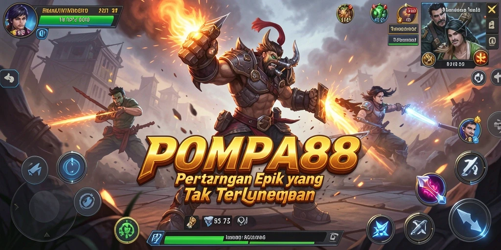 Screenshot POMPA88 menampilkan aksi pertarungan yang mendebarkan.