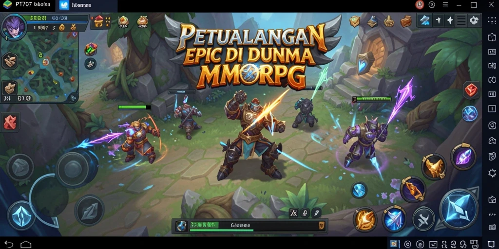 Screenshot menunjukkan aksi pertarungan seru dalam game PT707.