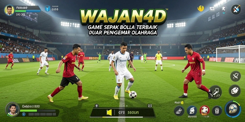 Gameplay seru dan nyata dari WAJAN4D dengan aksi sepak bola yang mendebarkan.